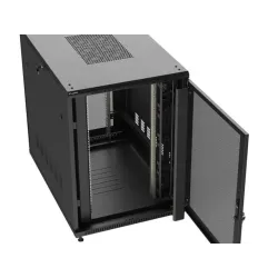 Szafa instalacyjna Rack Lanberg Stojąca 19" 22U 800x1200 Czarna drzwi