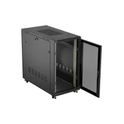 Szafa instalacyjna Rack stojąca 19" 22U 600x1200 czarna | PartsPC.pl
