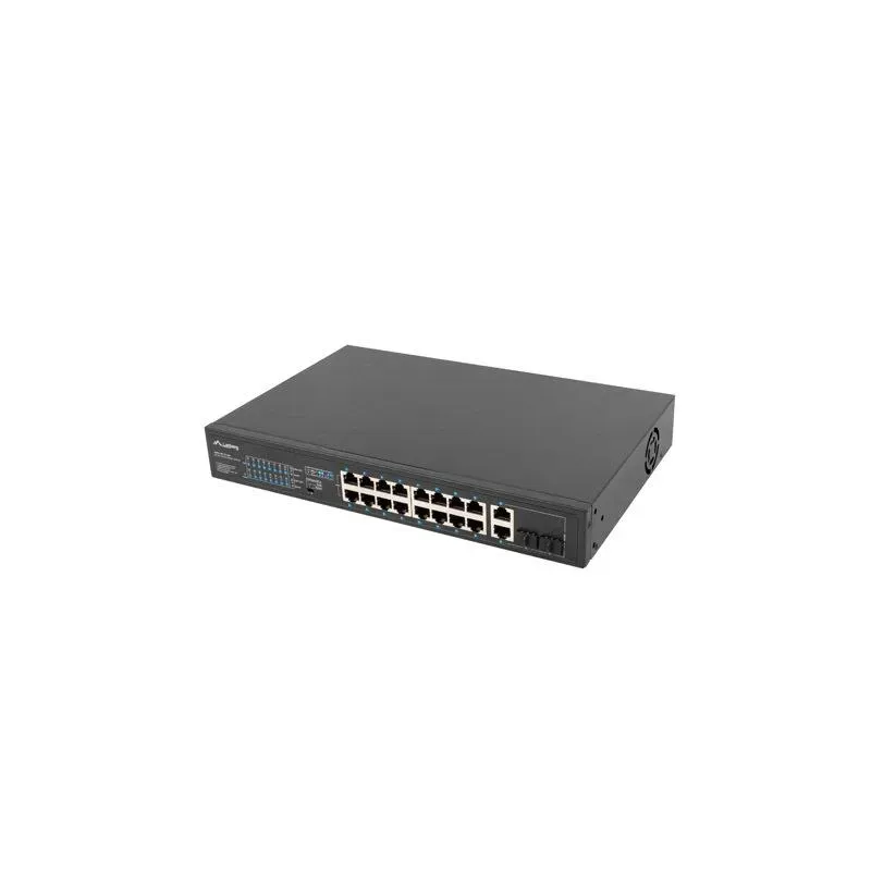 Switch niezarządzalny Lanberg 16x 100Mb PoE+/2x Combo | PartsPC.pl