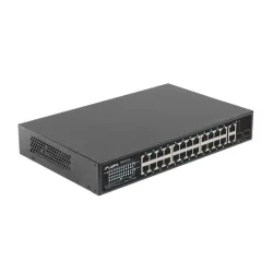 Switch niezarządzalny Lanberg 24x 100Mb PoE+/2x Combo | PartsPC.pl