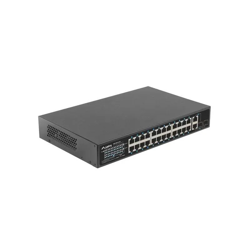Switch niezarządzalny Lanberg 24x 100Mb PoE+/2x Combo | PartsPC.pl