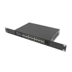 Switch niezarządzalny Lanberg 24x 100Mb PoE+/2x Combo | PartsPC.pl