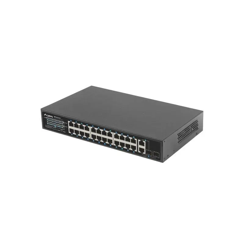 Switch niezarządzalny Lanberg 24x 100Mb PoE+/2x Combo | PartsPC.pl