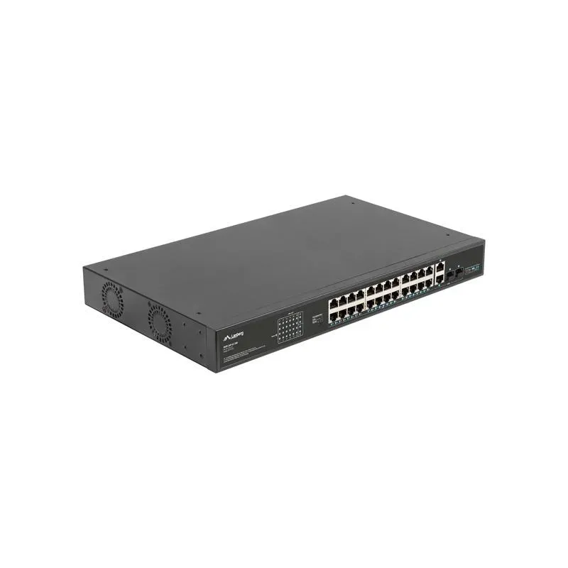 Switch niezarządzalny Lanberg 24x 100Mb PoE+/2x Combo | PartsPC.pl