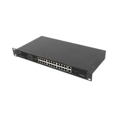 Switch niezarządzalny Lanberg 24x 100Mb PoE+/2x Combo | PartsPC.pl