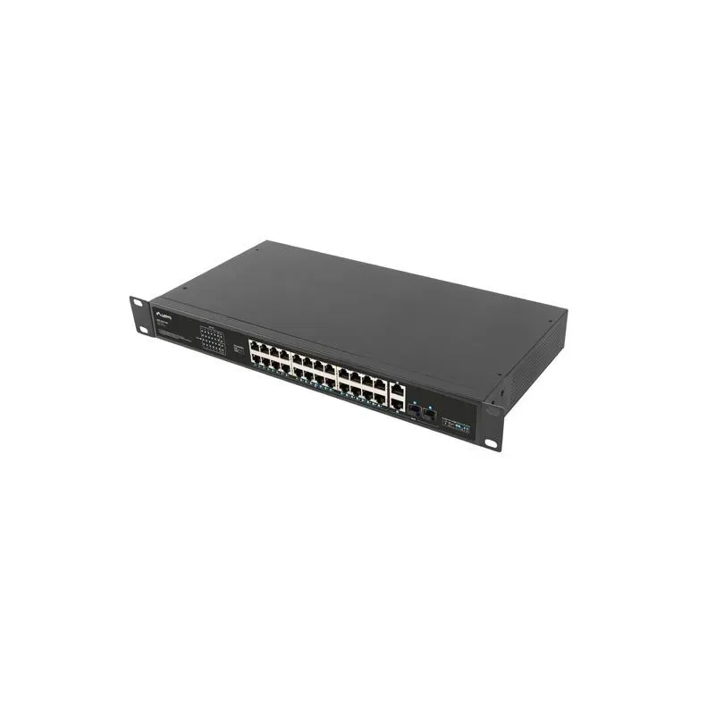 Switch niezarządzalny Lanberg 24x 100Mb PoE+/2x Combo | PartsPC.pl