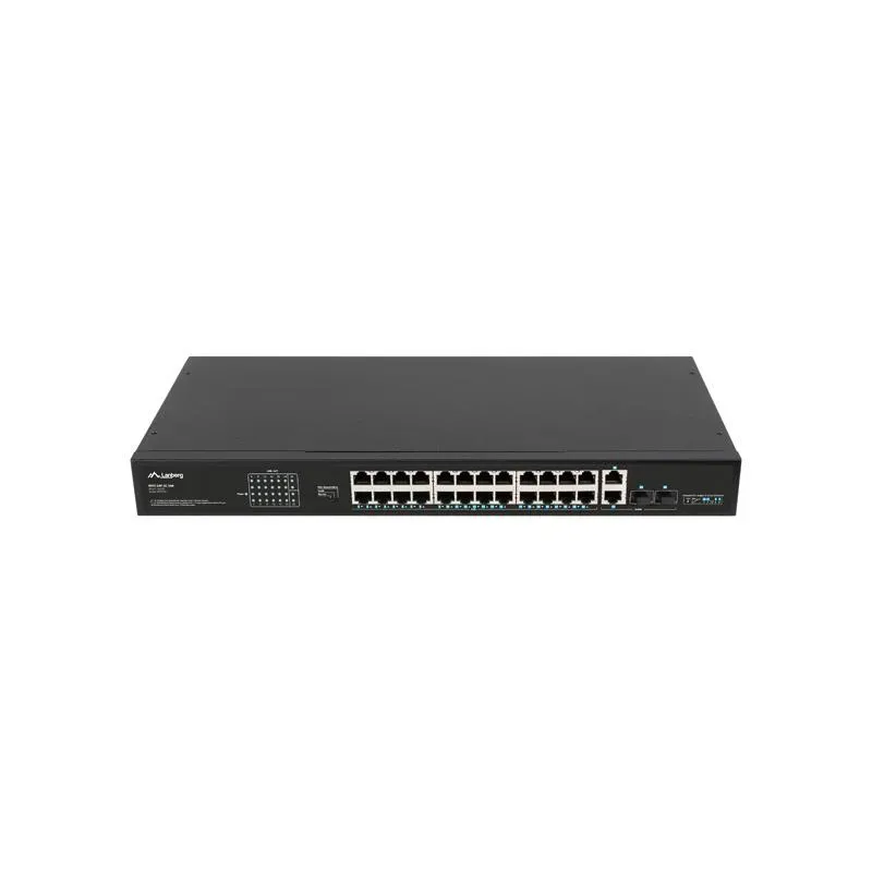 Switch niezarządzalny Lanberg 24x 100Mb PoE+/2x Combo | PartsPC.pl