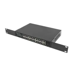 Switch niezarządzalny Lanberg 24x 1Gb PoE+/2x Gb 2x SFP | PartsPC.pl