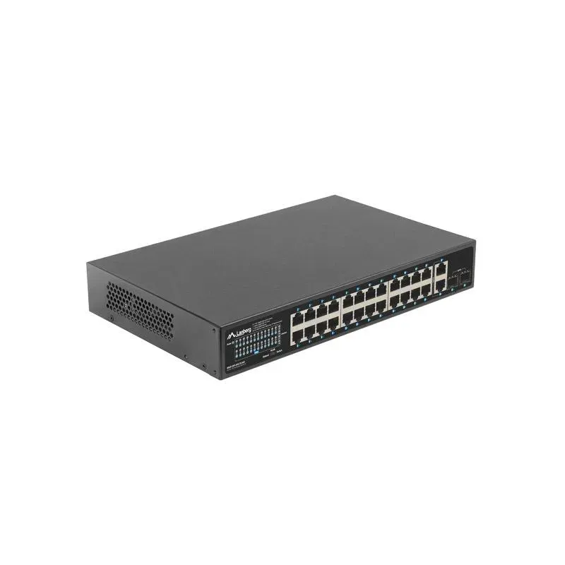 Switch niezarządzalny Lanberg 24x 1Gb PoE+/2x Gb 2x SFP | PartsPC.pl