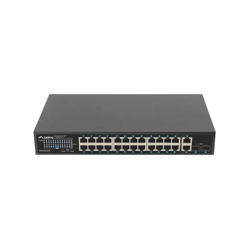 Switch niezarządzalny Lanberg 24x 1Gb PoE+/2x Gb 2x SFP | PartsPC.pl