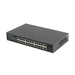 Switch niezarządzalny Lanberg 24x 1Gb PoE+/2x Gb 2x SFP | PartsPC.pl