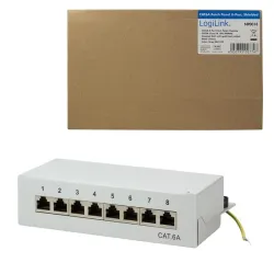 Patch panel stacjonarny LogiLink NP0018 8x RJ45 kat.6A | PartsPC.pl