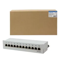 Patch panel stacjonarny LogiLink NP0019 12x RJ45 kat.6A | PartsPC.pl