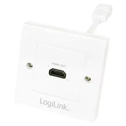 Gniazdo natynkowe 1x HDMI AH0014 LogiLink białe | PartsPC.pl