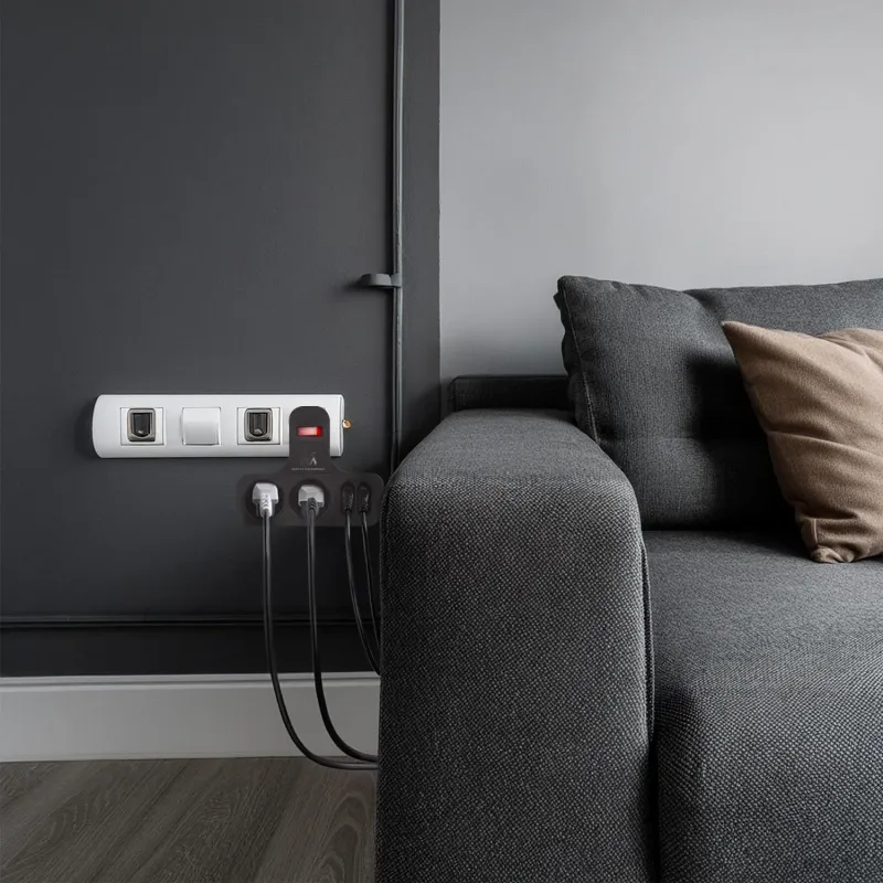 Gniazdko prądowe Maclean MCE224 E/B, poczwórne z | PartsPC.pl