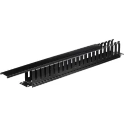 Organizator kabli 19''/1U - czarny z pokrywą Netrack | PartsPC.pl