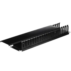 Organizator kabli 19''/2U - czarny z pokrywą Netrack | PartsPC.pl