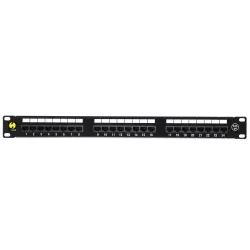 Patch panel 19'' Netrack 24-porty kat. 5e UTP, z półką | PartsPC.pl