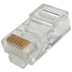 Wtyk RJ45 UTP kat. 5e, drut, Netrack, przelotowy (100 | PartsPC.pl