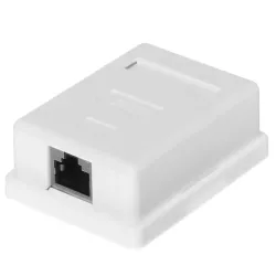 Gniazdo kompletne natynkowe 1 x RJ45 8p8c FTP kat. 6 LSA | PartsPC.pl