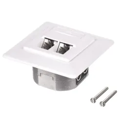 Gniazdo podtynkowe kompletne 2xRJ45 8p8c FTP Cat6 Netrack | PartsPC.pl