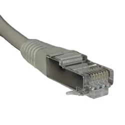 Patchcord RJ45, kat. 6 FTP F/UTP, 3m, Netrack, szary | PartsPC.pl