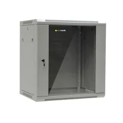 Szafa wisząca 19" Netrack, 12U/600x450mm - szary, drzwi | PartsPC.pl