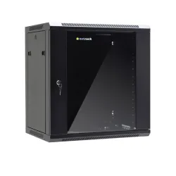 Szafa wisząca 19" Netrack, 12U/600x450mm - czarny, drzwi | PartsPC.pl