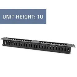 Organizer kabli QOLTEC do szaf RACK 19" | 24 porty | 1U | PartsPC.pl