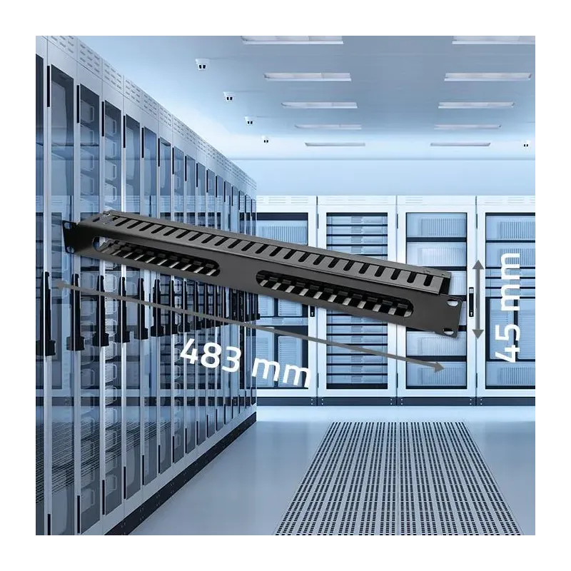 Organizer kabli QOLTEC do szaf RACK 19" | 24 porty | 1U | PartsPC.pl