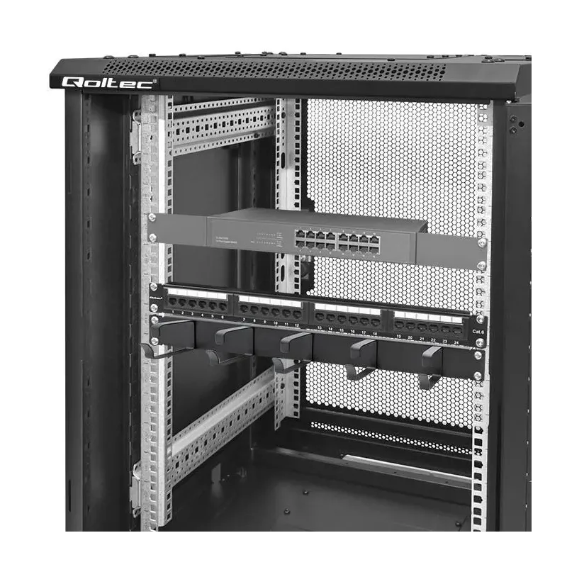 Organizer kabli QOLTEC do szaf RACK 19" | 1U | PartsPC.pl