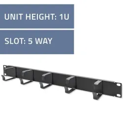 Organizer kabli QOLTEC do szaf RACK 19" | 1U | PartsPC.pl