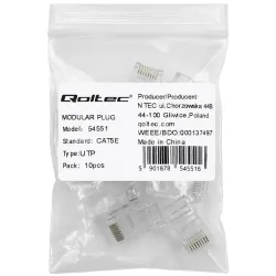Wtyk QOLTEC złącze modularne RJ45 | CAT5e | UTP | | PartsPC.pl