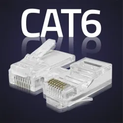 Wtyk QOLTEC przelotowy złącze RJ45 | CAT6 | UTP | Pass | PartsPC.pl