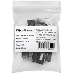 Wtyk QOLTEC przelotowy złącze RJ45 | CAT6 | FTP | Pass | PartsPC.pl
