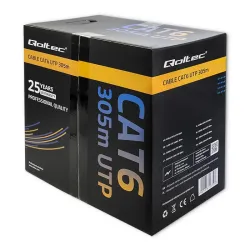 Kabel sieciowy Qoltec skrętka UTP | CAT6 | 305m | PCV | PartsPC.pl