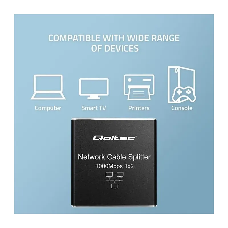 Switch niezarządzalny Qoltec mini rozdzielacz splitter | PartsPC.pl