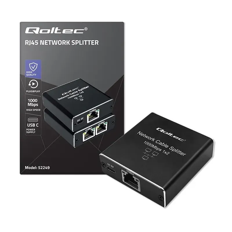 Switch niezarządzalny Qoltec mini rozdzielacz splitter | PartsPC.pl