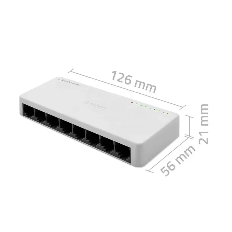 Switch niezarządzalny Qoltec przełącznik sieciowy 8 x | PartsPC.pl