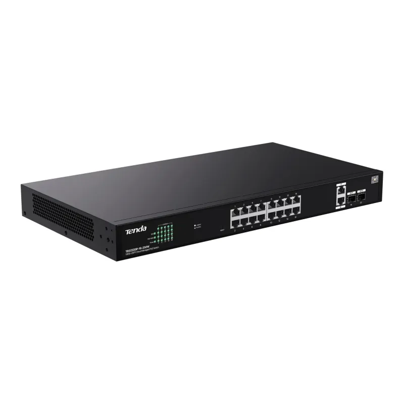 Switch zarządzalny Tenda TEG2220P-16-250W 18GE+2SFP PoE | PartsPC.pl