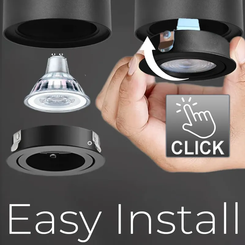 Oprawa natynkowa halogenowa Maclean GU10 MCE422 B czarna