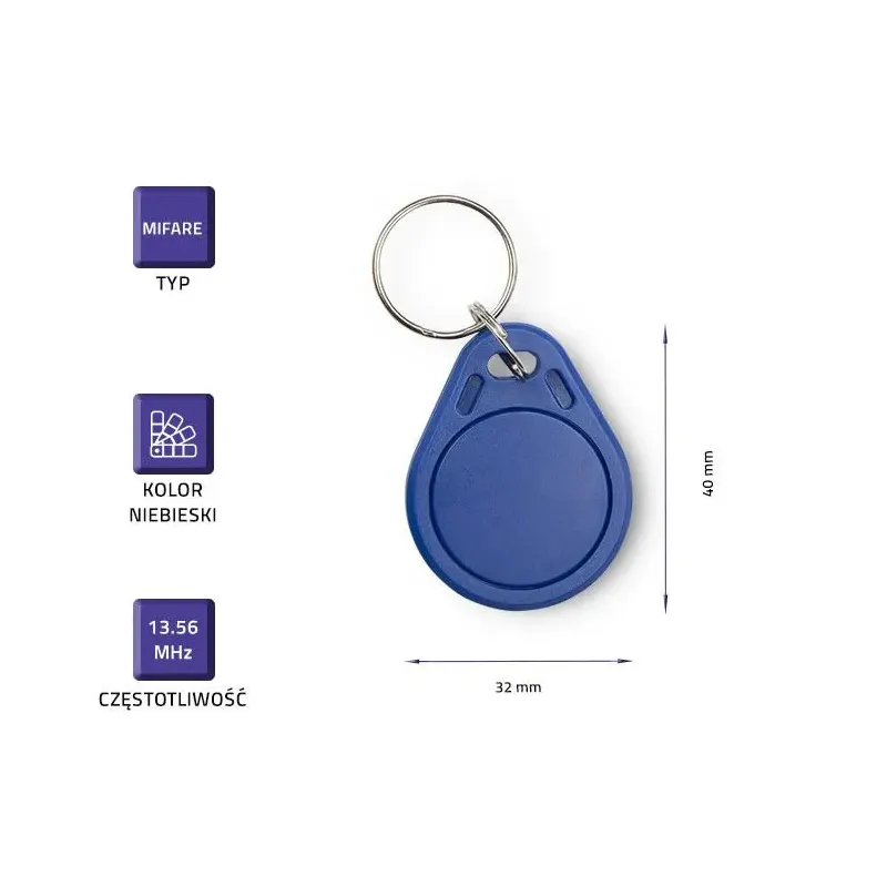 Brelok zbliżeniowy Qoltec Mifare 13.56 MHz | 10szt. | PartsPC.pl
