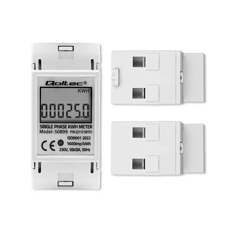 Miernik zużycia energii Qoltec na szynę DIN | | PartsPC.pl