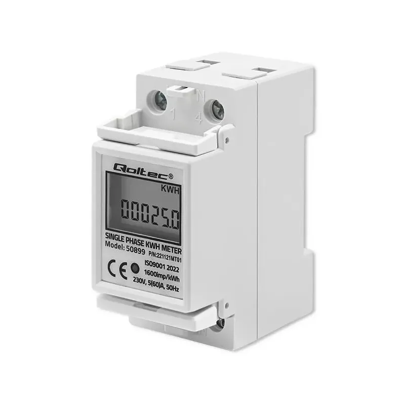 Miernik zużycia energii Qoltec na szynę DIN | | PartsPC.pl
