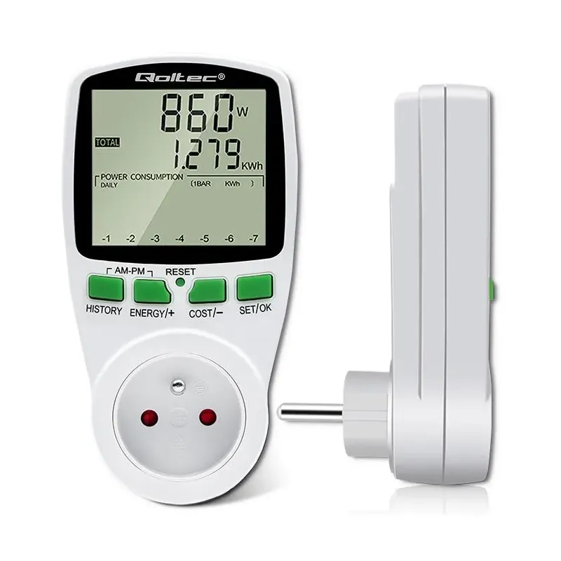 Watomierz Qoltec Licznik zużycia energii PM0627 z... | PartsPC.pl