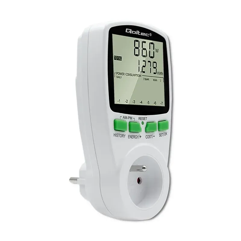 Watomierz Qoltec Licznik zużycia energii PM0627 z... | PartsPC.pl