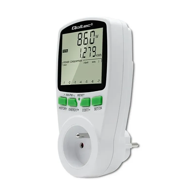 Watomierz Qoltec Licznik zużycia energii PM0627 z... | PartsPC.pl