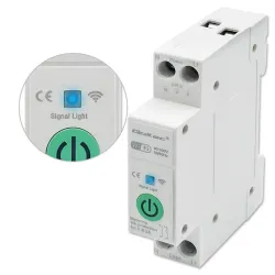 Przekaźnik Wi-Fi Qoltec 63A na szynę DIN z licznikiem | PartsPC.pl