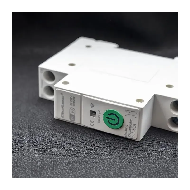 Przekaźnik Wi-Fi Qoltec 63A na szynę DIN z licznikiem | PartsPC.pl