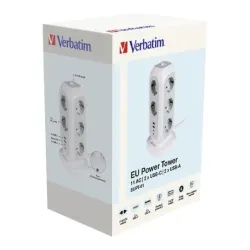Listwa zasilająca Verbatim EUPT-01 EU Power Tower 11xAC | PartsPC.pl